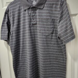 TWO George Grey Polos, Size Large